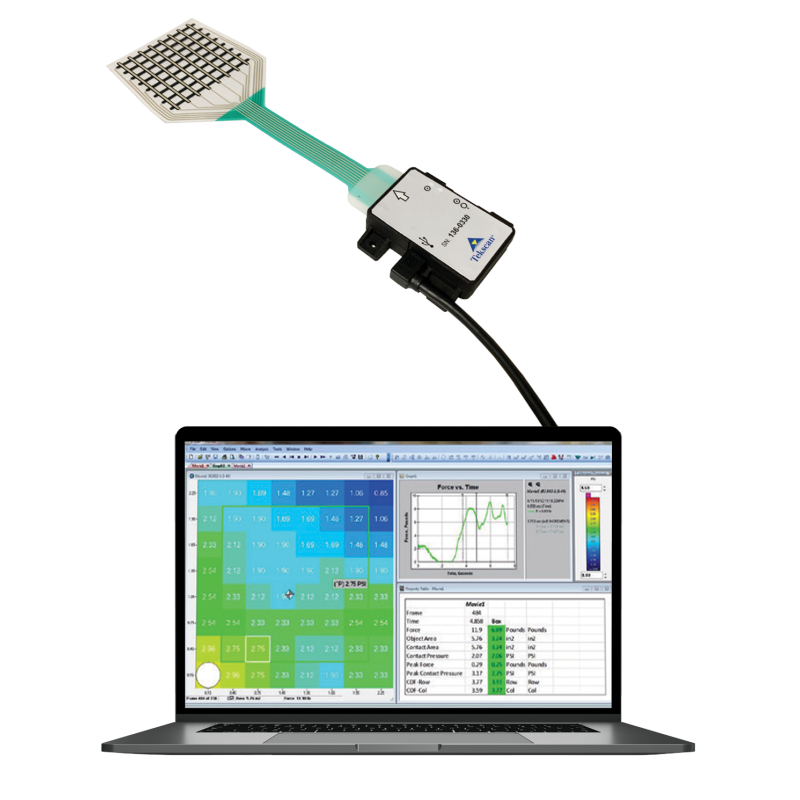 Tekscan PM64™ - Cartographie de pression leader intégrable en OEM avec capteur, électronique et SDK (.NET)