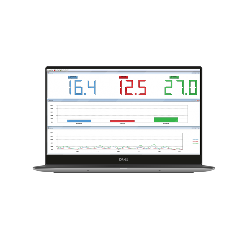 Système ELF™ - Mesure de force - 1 à 16 capteurs piézorésistifs FSR FlexiForce sur PC Windows 10+ (USB)